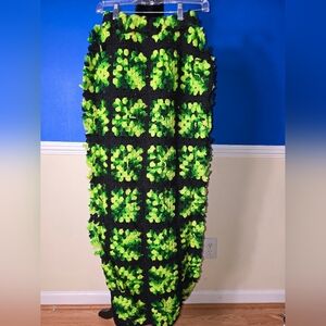 Green crochet handmade skirt